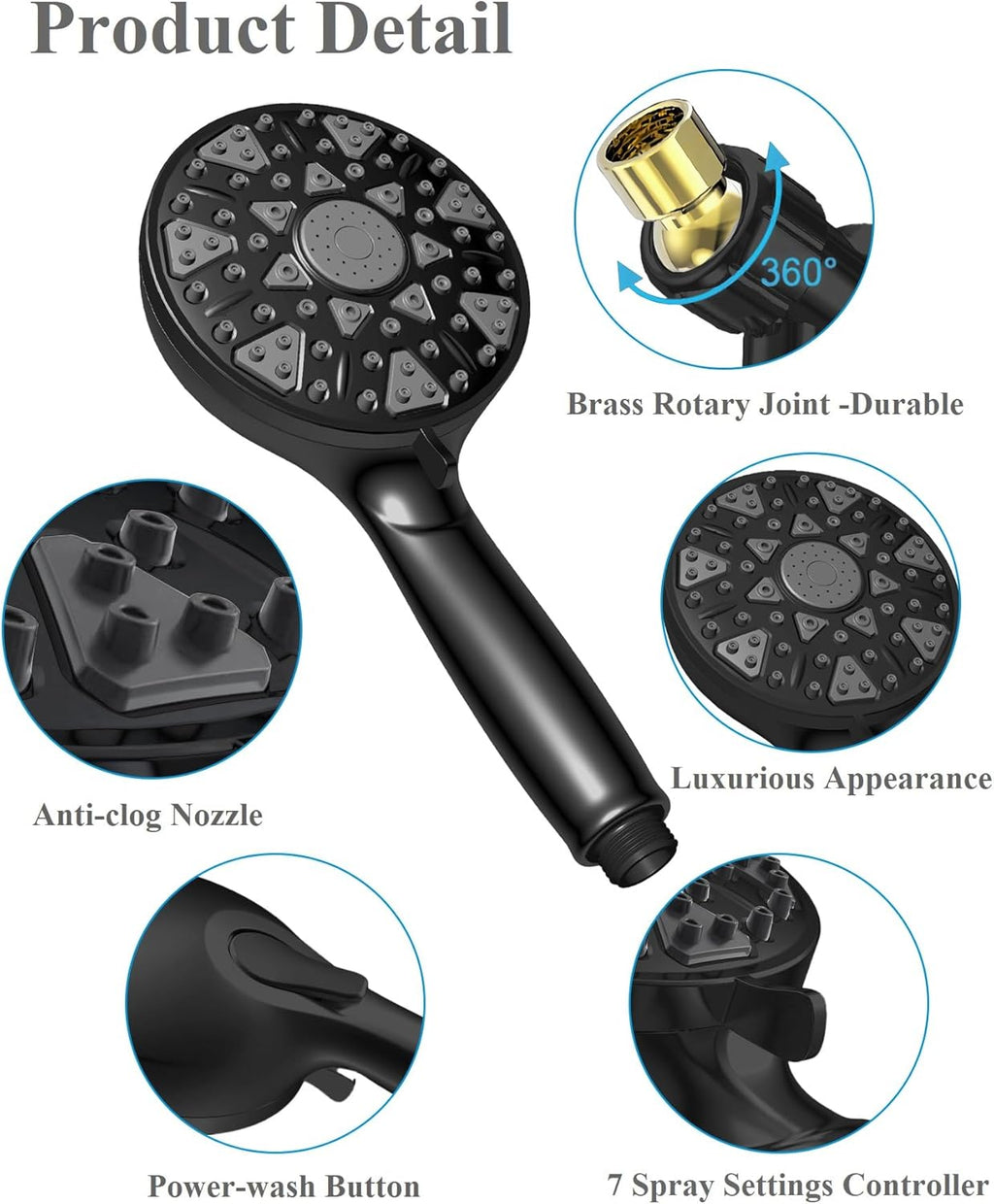 High-Pressure Handheld Shower Head
