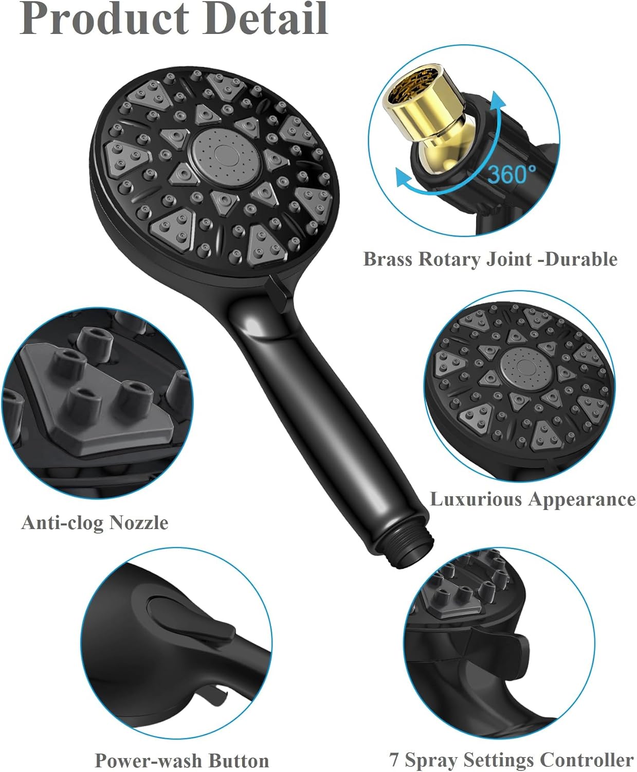 High-Pressure Handheld Shower Head