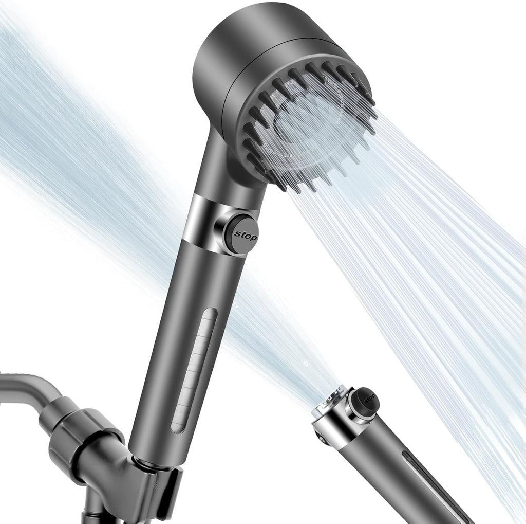 Filtered Shower Head Scalp Massager