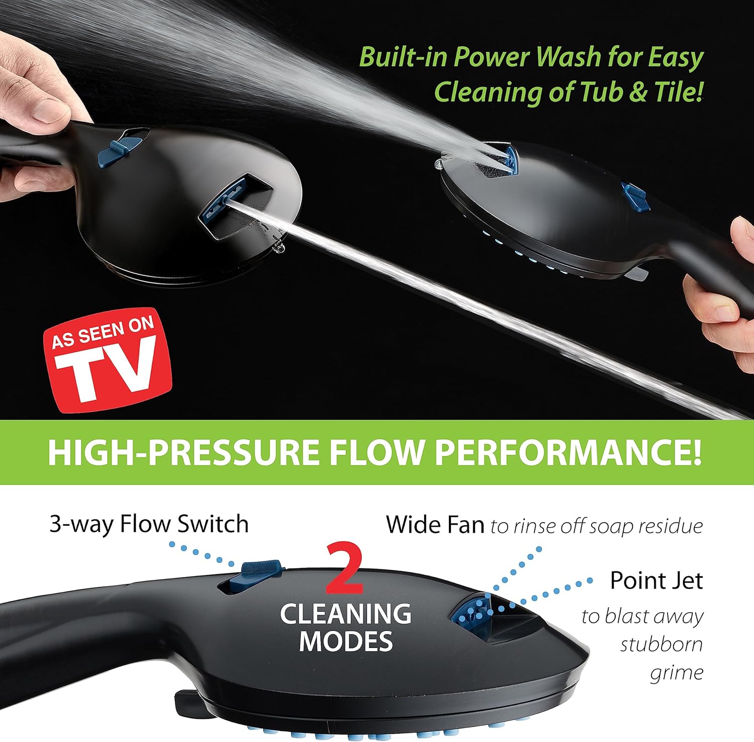 AquaCare High-Pressure Handheld Shower Head