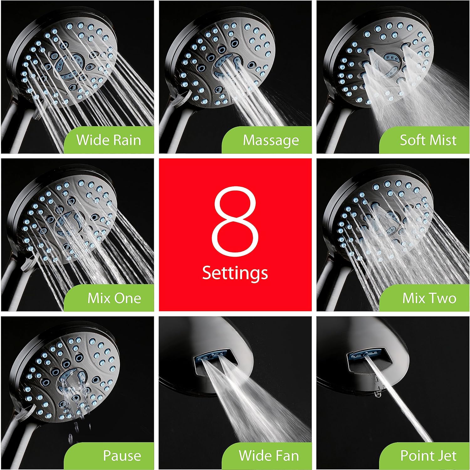 AquaCare High-Pressure Handheld Shower Head